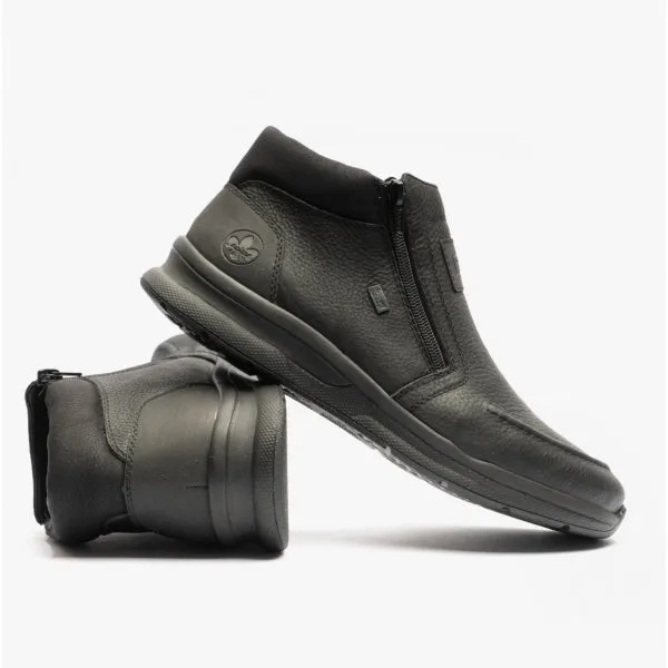 14820-00 Mens Leather Boots Black
