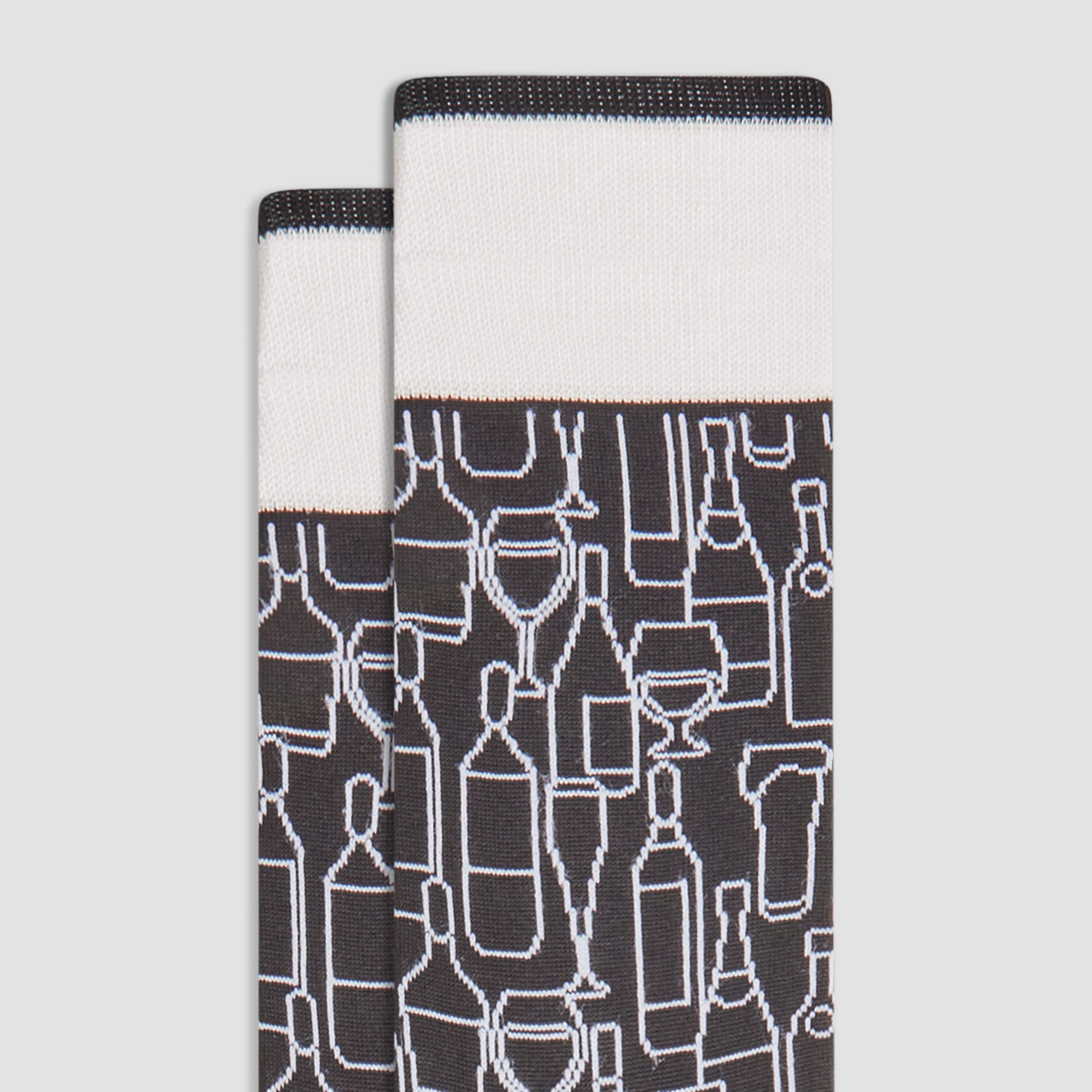 Abstract Mid-Calf Socks