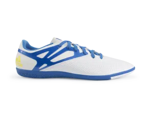 adidas Men's Messi 15.3 Indoor Soccer Shoes White/Prime Blue/Black