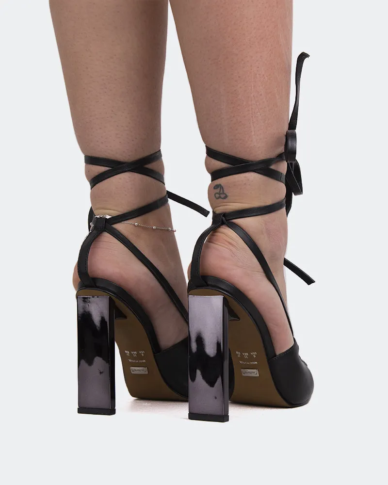 Amos Black Leather