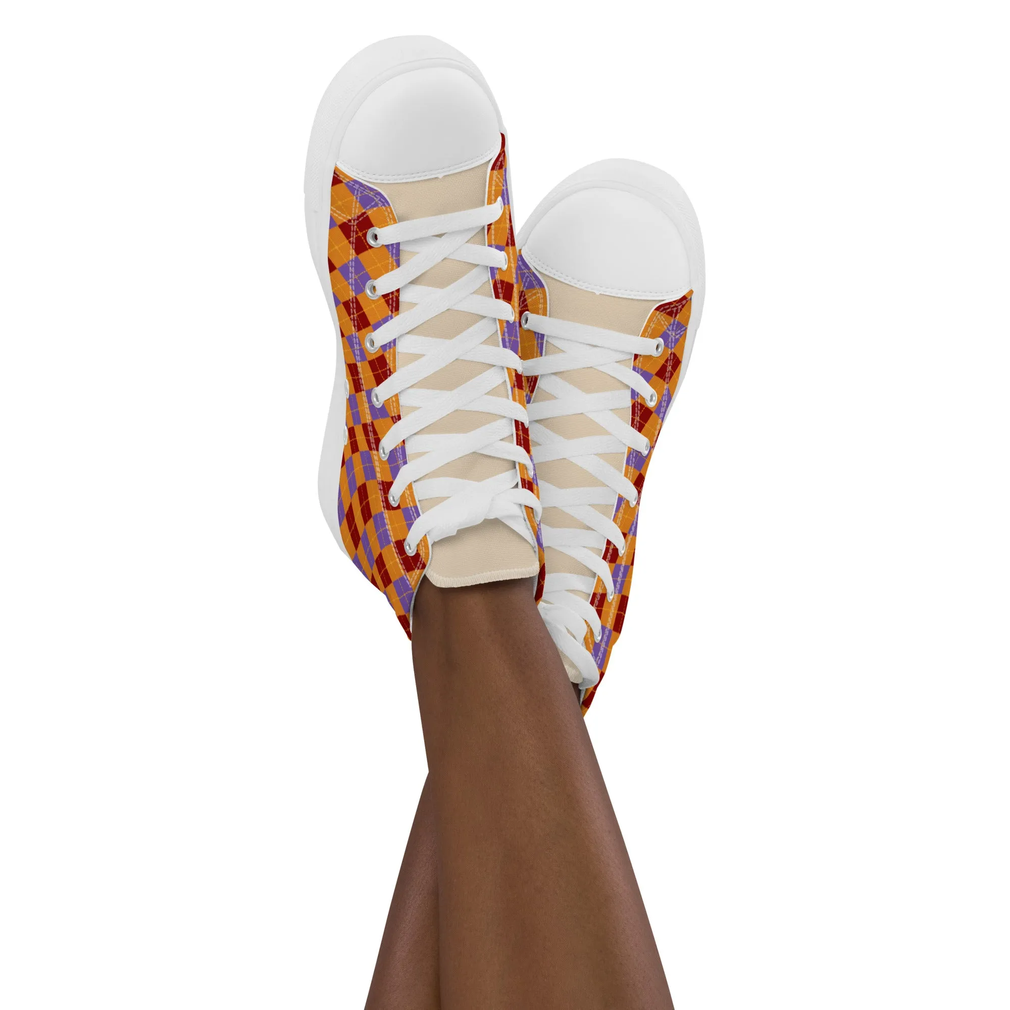 Argyle Women’s high top canvas shoes