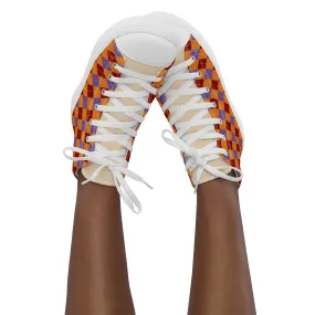 Argyle Women’s high top canvas shoes