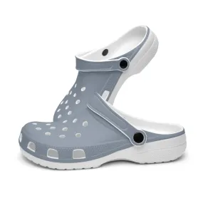 Ash Grey Color Unisex Clogs, Best Solid Grey Color Unisex Classic Lightweight Best Sandals For Men or Women