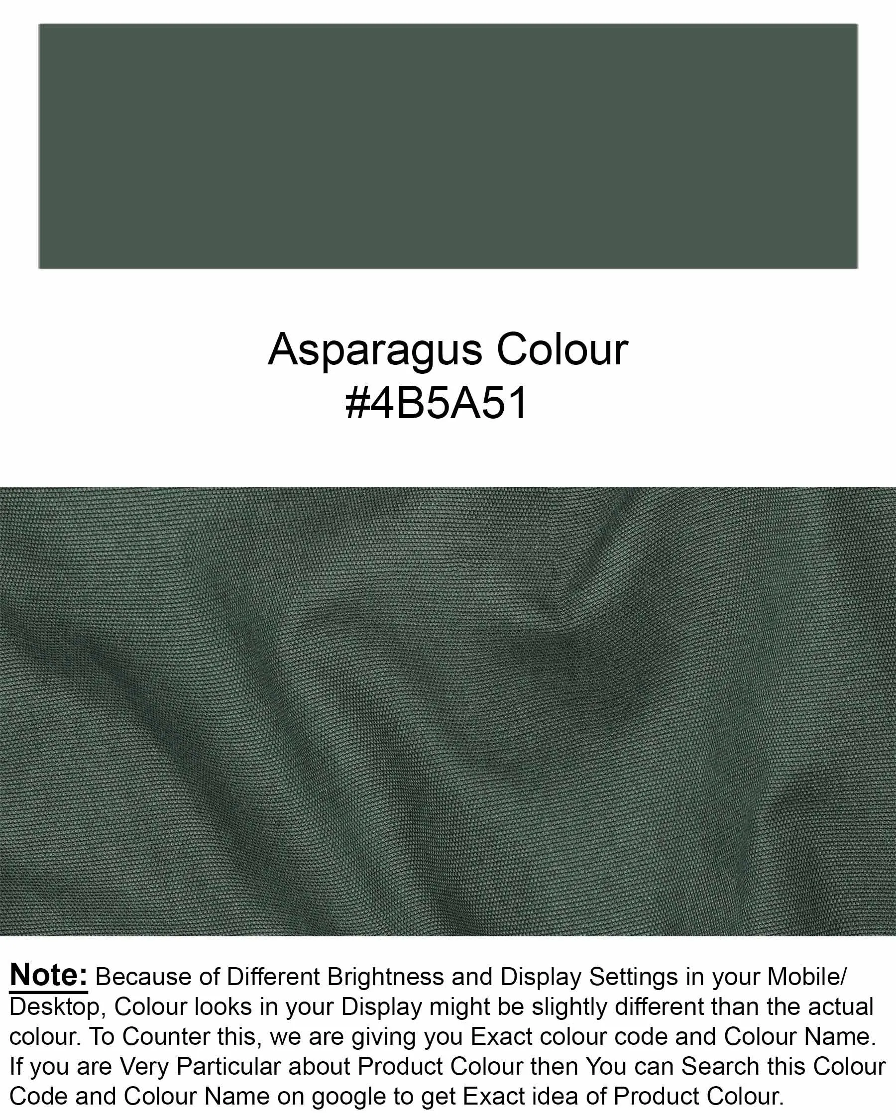 Premium Cotton Green Asparagus Bandhgala Blazer with Cross Placket