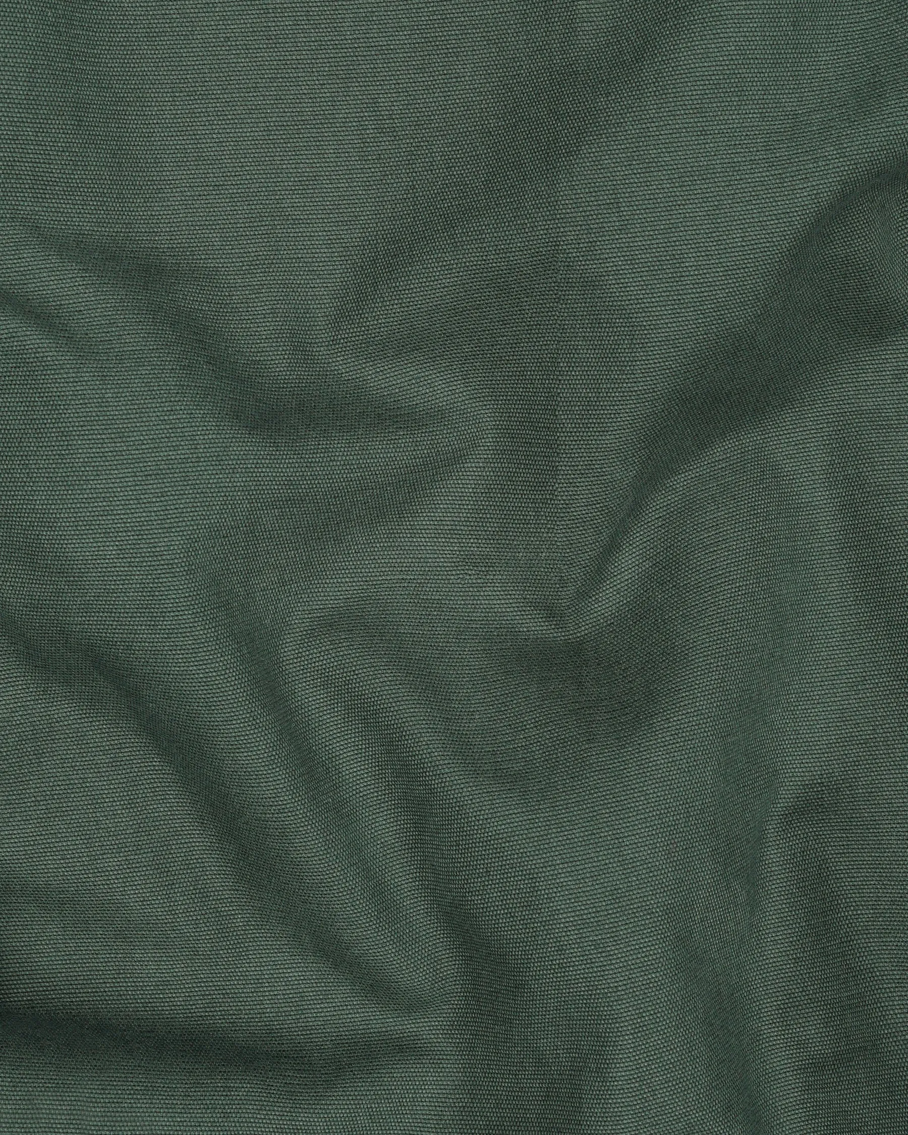 Premium Cotton Green Asparagus Bandhgala Blazer with Cross Placket