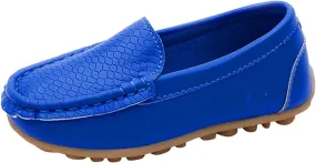 Big Kids Boys Leather Loafers Toddler Slip On Shoe Solid Color Flat Bottom Non Slip Shoes Boys Fashion Casual Shoes