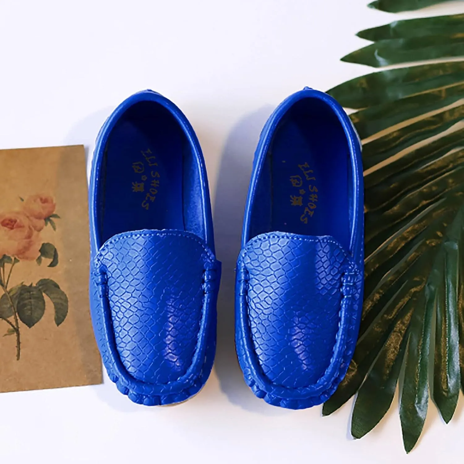 Big Kids Boys Leather Loafers Toddler Slip On Shoe Solid Color Flat Bottom Non Slip Shoes Boys Fashion Casual Shoes