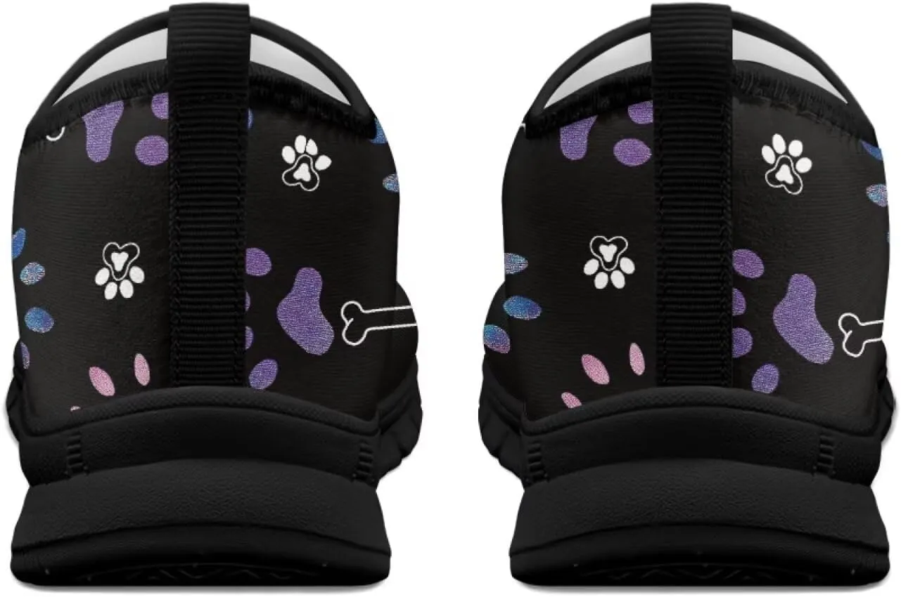 Binienty Printed Slip on Loafers for Women Work Breathable Mesh Barefoot No Laces Running Hiking Tennis Shoe