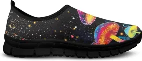 Binienty Slip on Sneakers for Women Men Art Printed Travel Loafers Round Toe Flat Sneakers Shoes Nurse Shoes