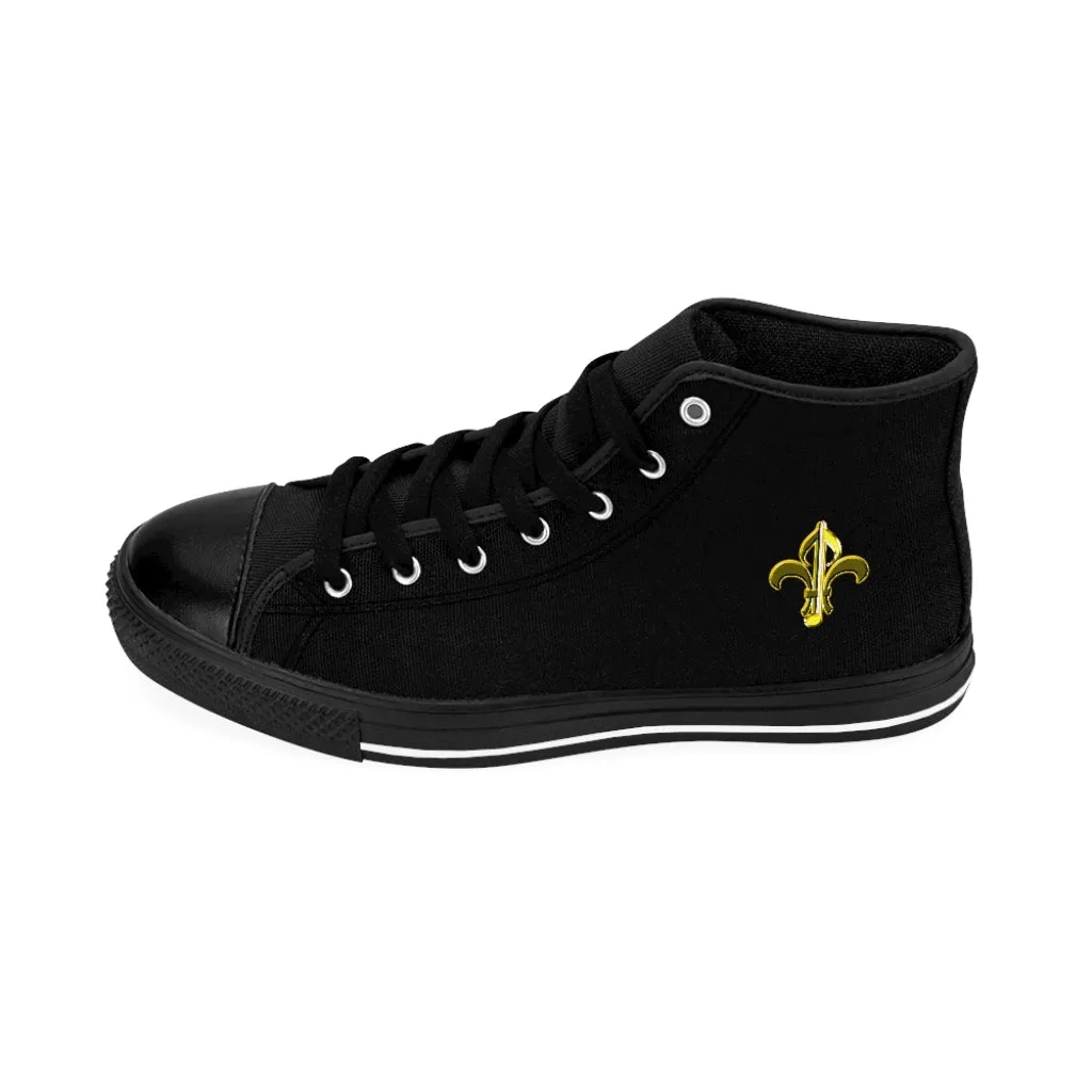 Black & Gold Women's High Tops