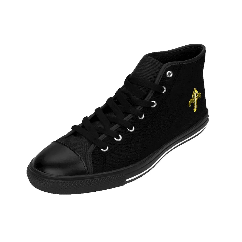 Black & Gold Women's High Tops