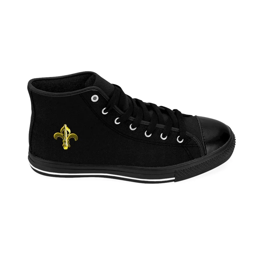 Black & Gold Women's High Tops