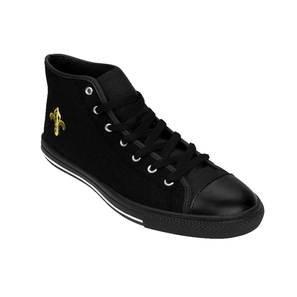 Black & Gold Women's High Tops