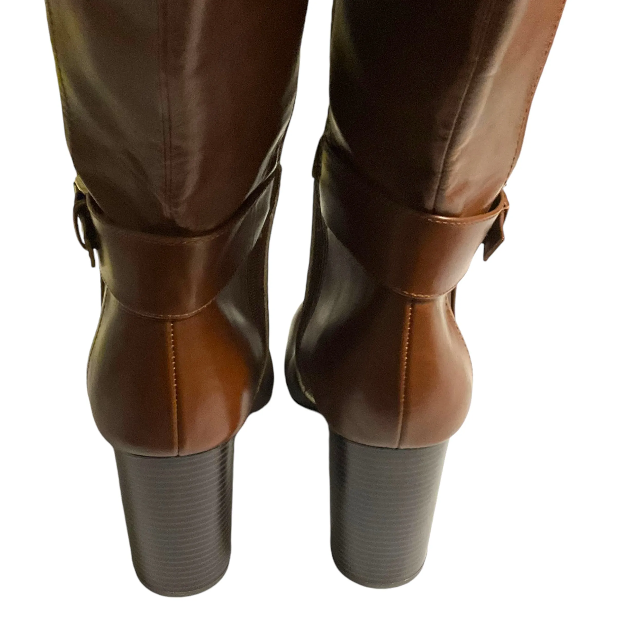 Boots Knee Heels By Lane Bryant In Brown, Size: 11