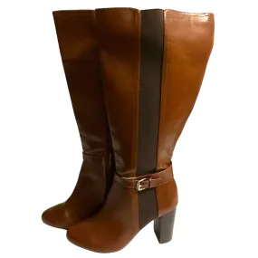 Boots Knee Heels By Lane Bryant In Brown, Size: 11