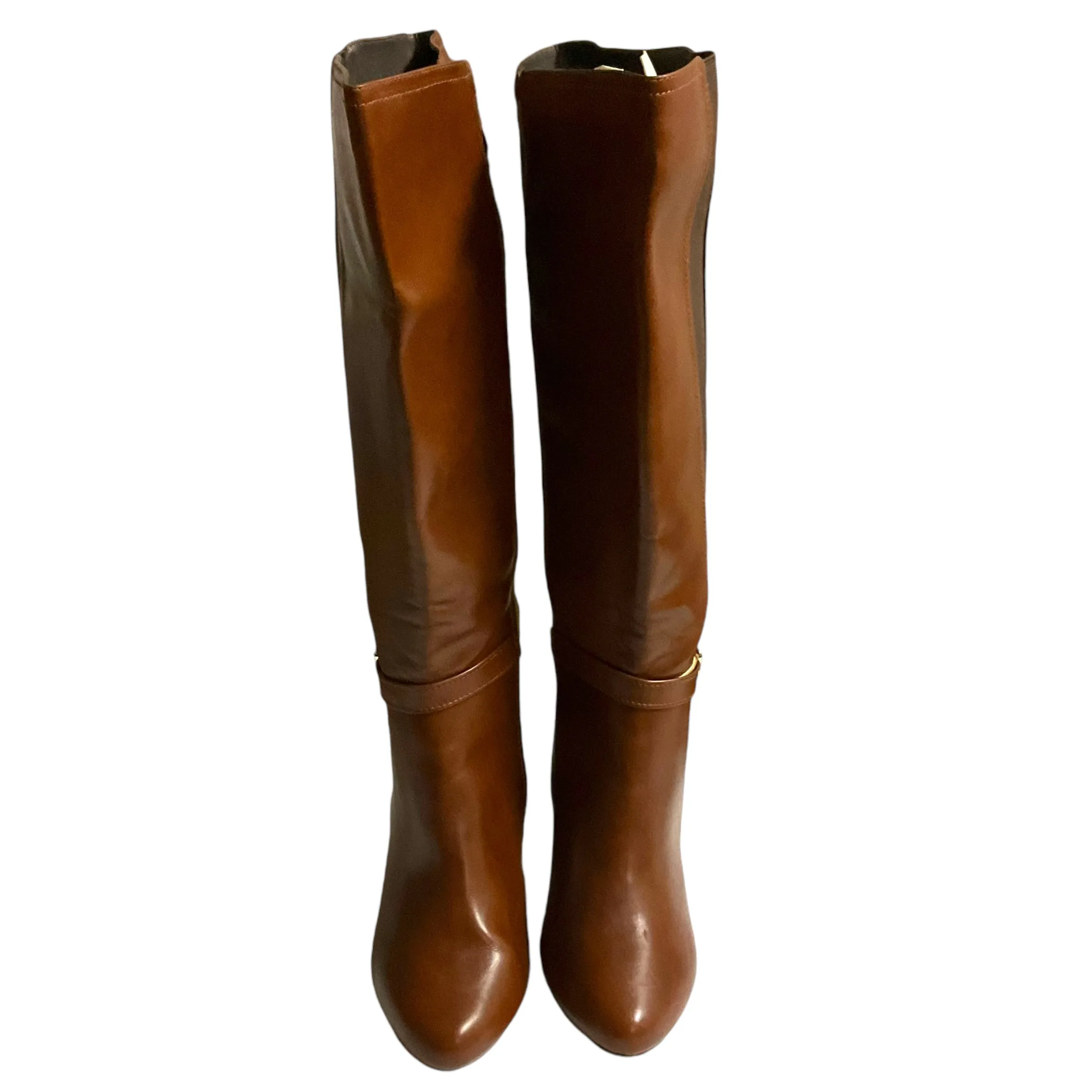 Boots Knee Heels By Lane Bryant In Brown, Size: 11