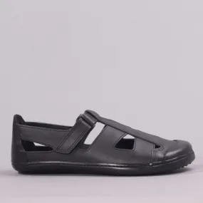 Boys School Sandal in Black  Sizes 39-47 - 7818
