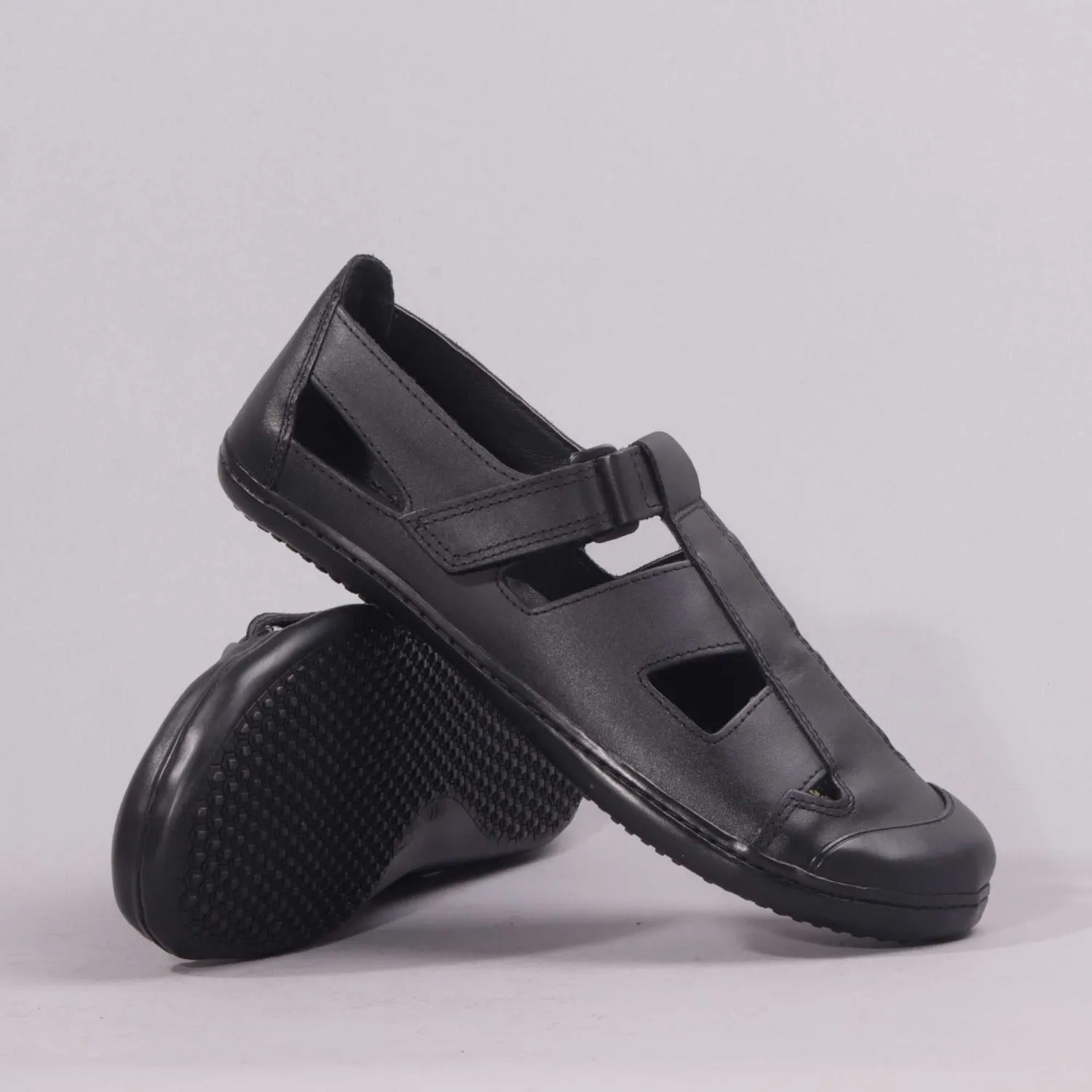 Boys School Sandal in Black  Sizes 39-47 - 7818