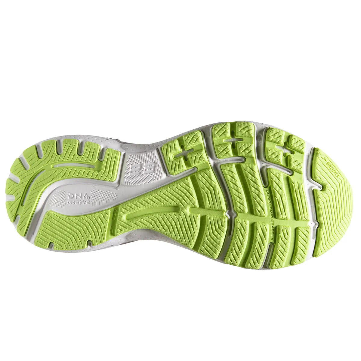 Black Gunmetal Sharp Green Womens Brooks Adrenaline GTS 23 Running Shoes