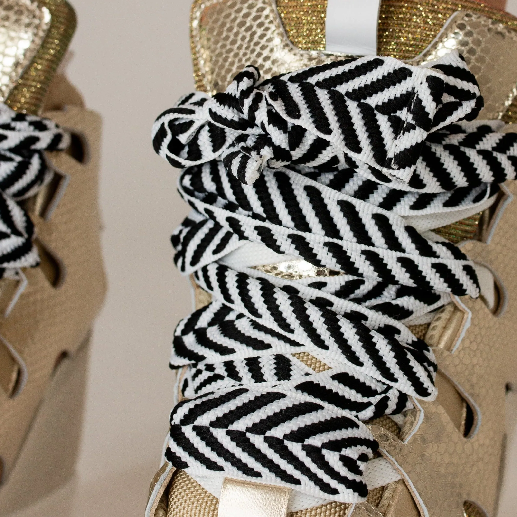 Courageous Metallic Gold  ( Black Laces)