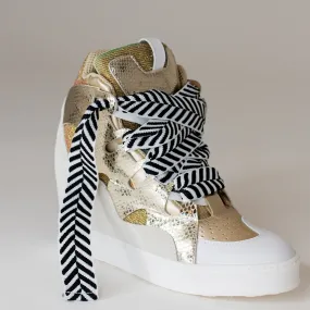 Courageous Metallic Gold  ( Black Laces)