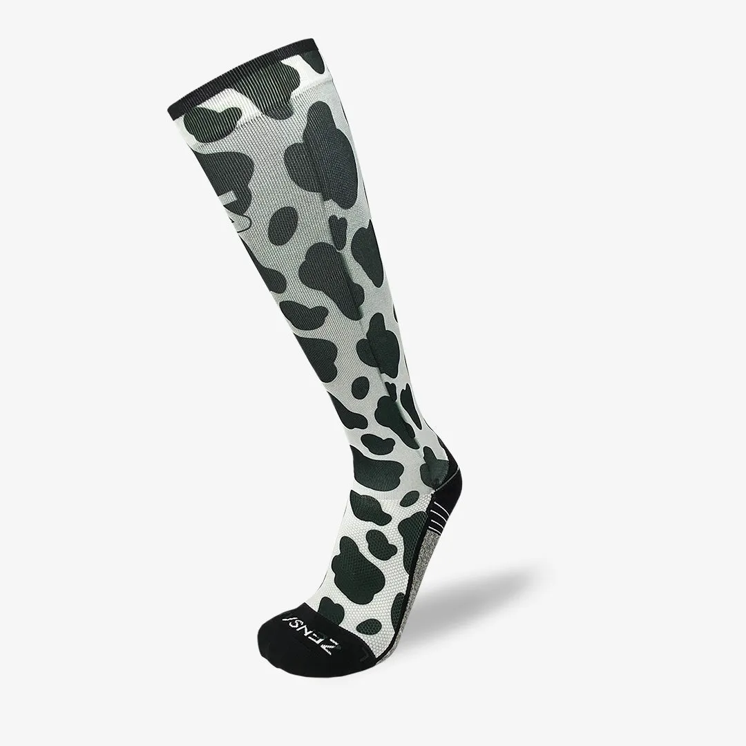 Cow Print Compression Socks (Knee-High)