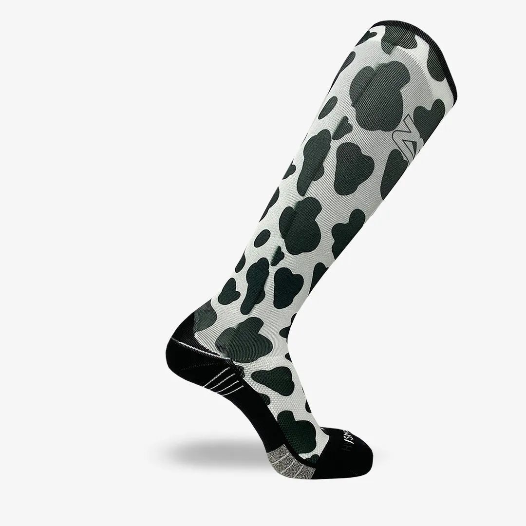 Cow Print Compression Socks (Knee-High)