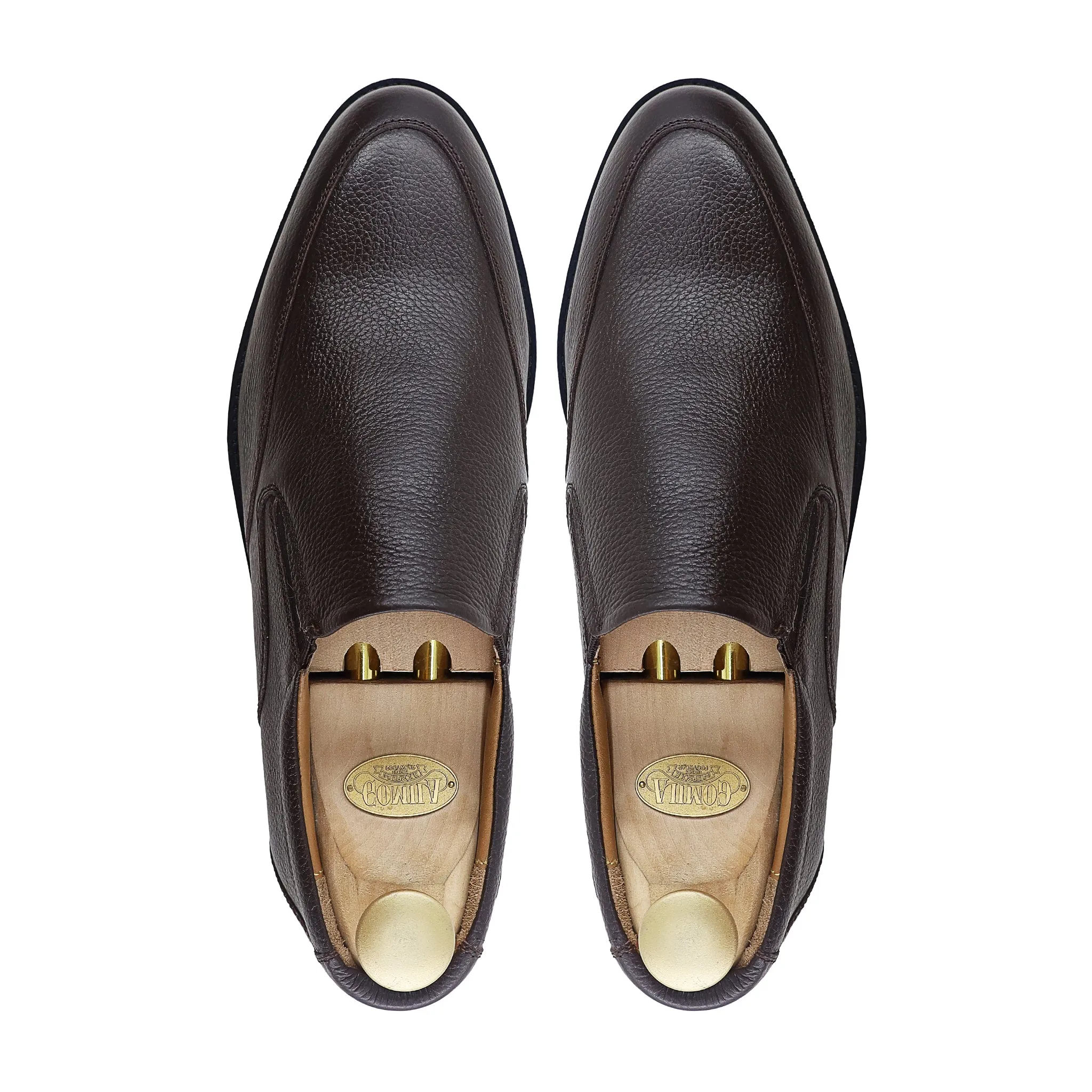 Esker - Men's Dark Brown Pebble Grain Loafer