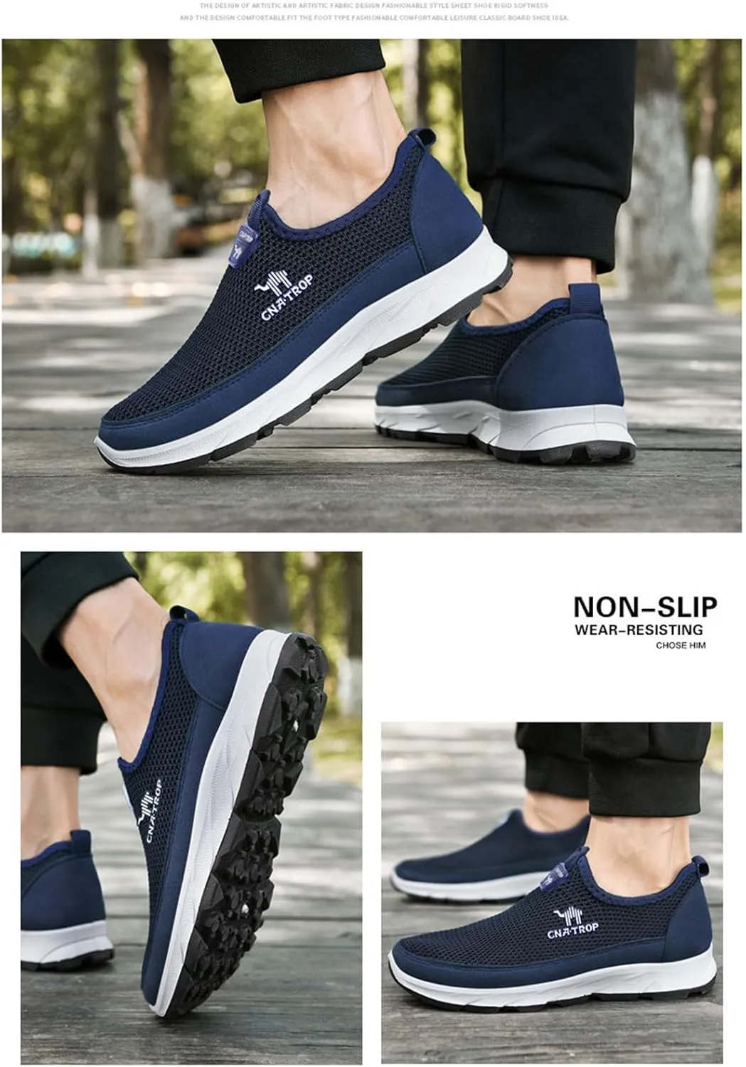 FAIRSOMA Men's Slip-on Breathable Mesh Walking Loafers,Summer Comfortable Non-Slip Loafers Fashion Outdoor Flats Sneakers Lightweight Soft Driving Casual Travel Boat Tennis Shoes