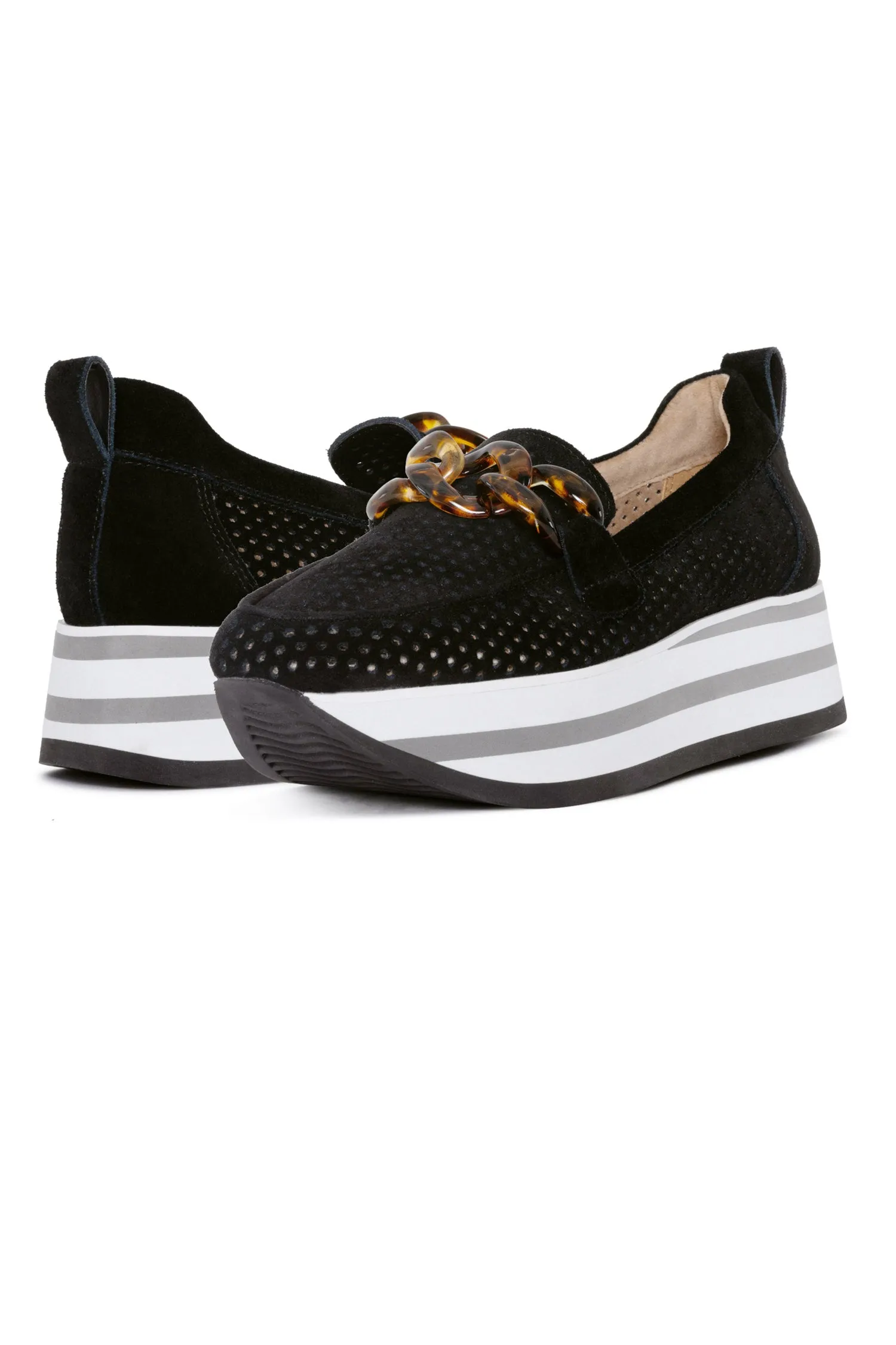 Fern Platform Loafers - Black