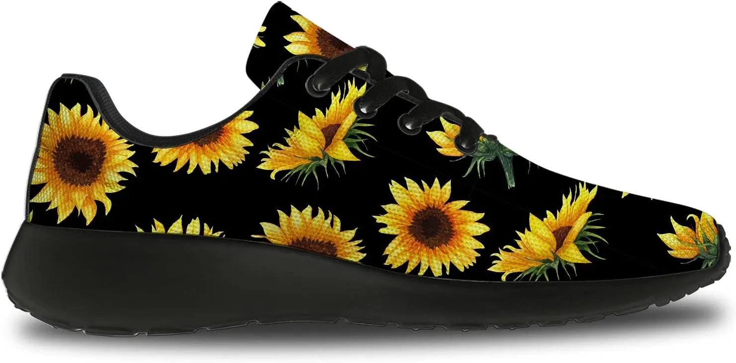 Flower Shoes for Women Men Running Shoes Womens Mens Comfortable Walking Tennis Sneakers Floral Shoes Gifts