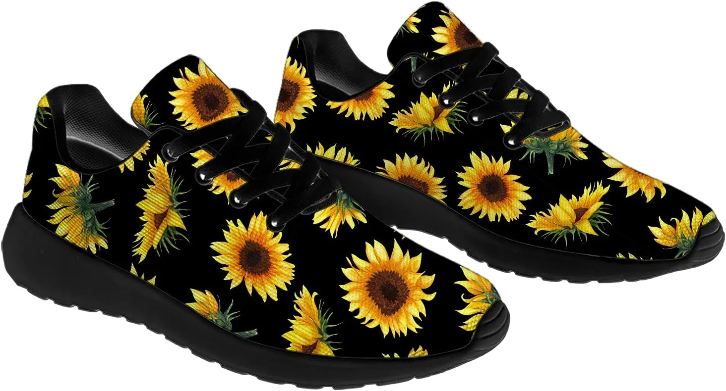 Flower Shoes for Women Men Running Shoes Womens Mens Comfortable Walking Tennis Sneakers Floral Shoes Gifts