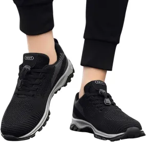Hbeylia Walking Running Shoes For Men Fashion Casual Lace Up Mesh Breathble Sneakers Anti Skid Cushioned Blade Type Hiking Sports Athletic Gym Jogging Tennis Trainer Work Shoes For Male