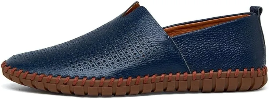 INEELUYI Men??s Casual Loafers Fashion Leather Slip On Driving Shoes