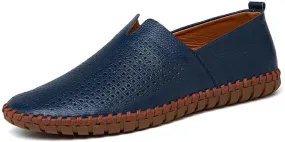INEELUYI Men??s Casual Loafers Fashion Leather Slip On Driving Shoes