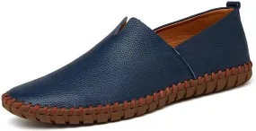 INEELUYI Men??s Casual Loafers Fashion Leather Slip On Driving Shoes