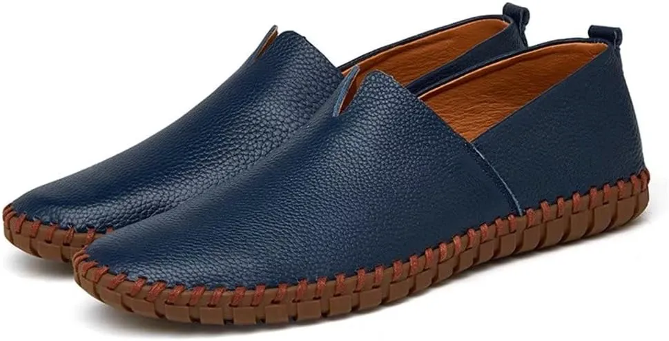 INEELUYI Men??s Casual Loafers Fashion Leather Slip On Driving Shoes