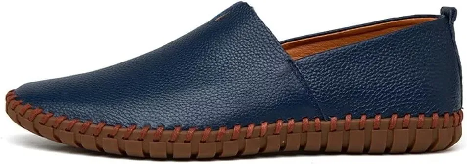INEELUYI Men??s Casual Loafers Fashion Leather Slip On Driving Shoes