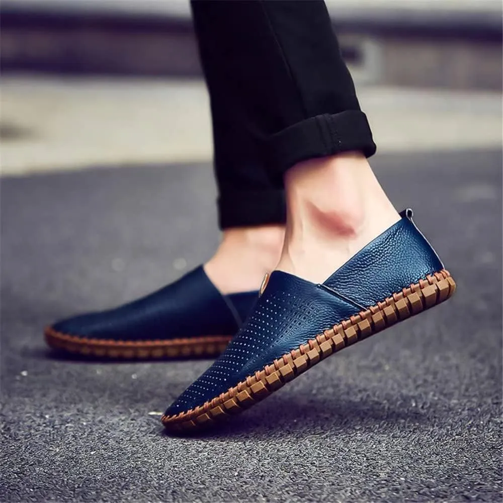 INEELUYI Men??s Casual Loafers Fashion Leather Slip On Driving Shoes