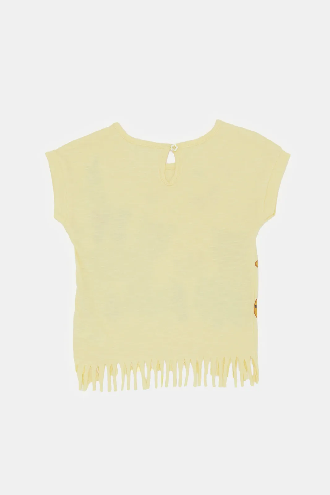 Infant Girls Yellow Animal Garden Artwork Tshirt