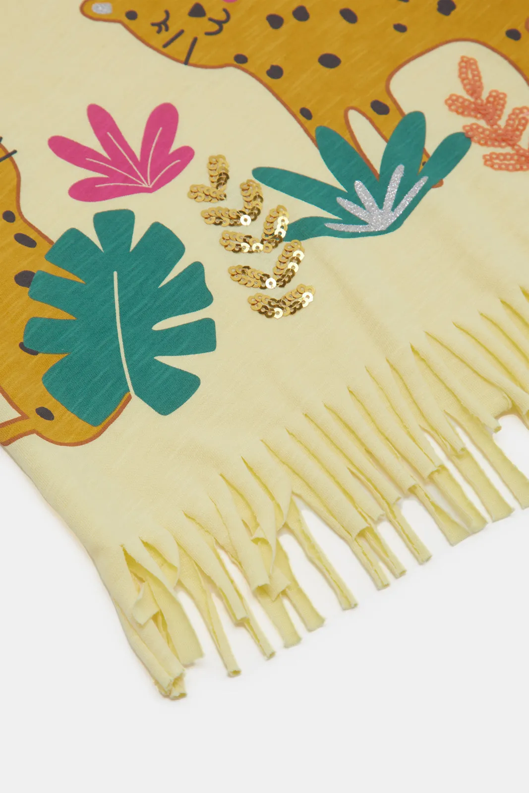 Infant Girls Yellow Animal Garden Artwork Tshirt