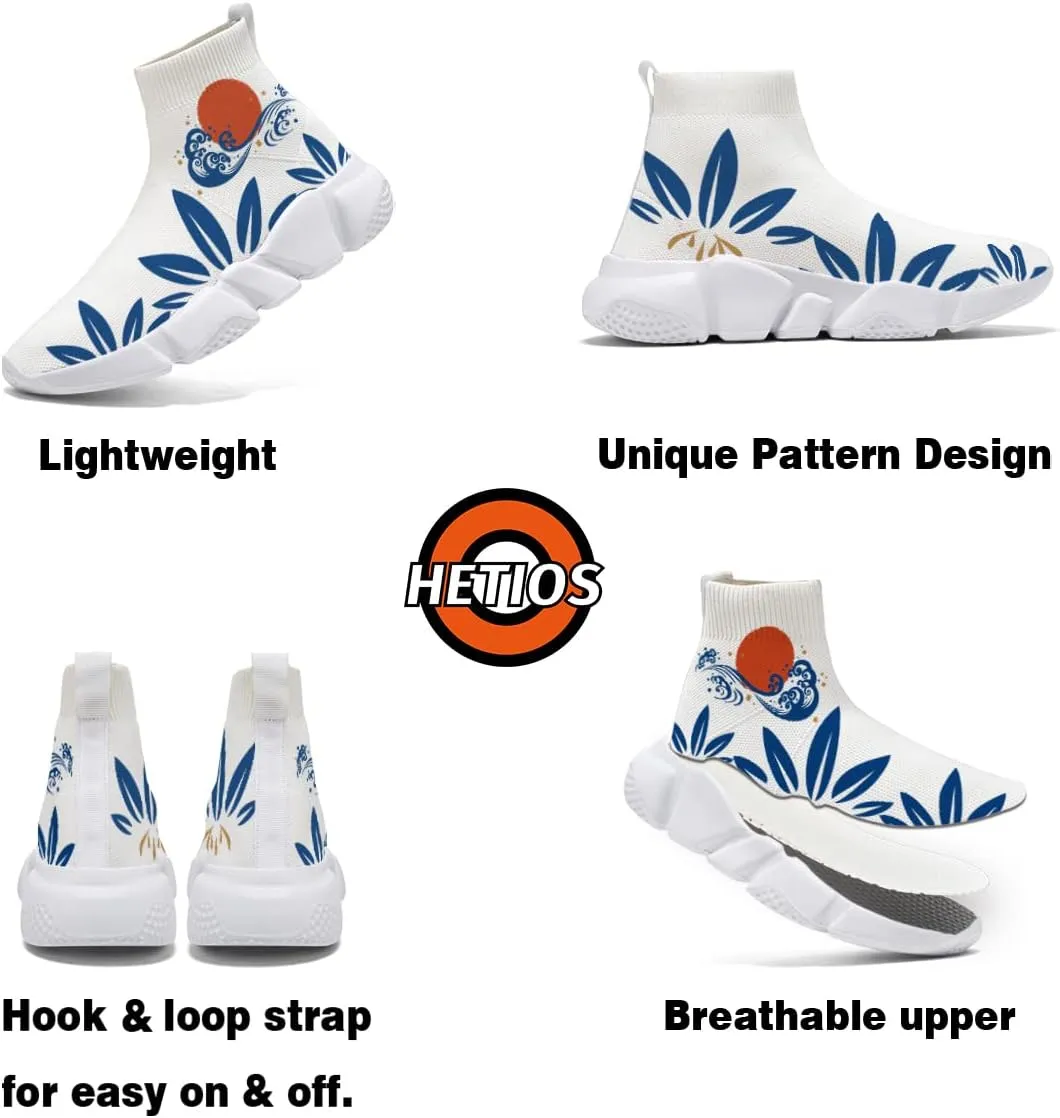 Japanese Graffiti Art Printed Shoes Boys Sneakers Girls Casual Walking Socks Shoes