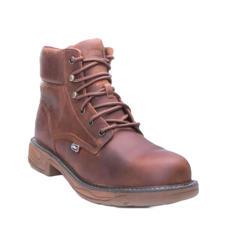 Justin Men's Rush Brown Nano Composite Toe Work Boots SE466