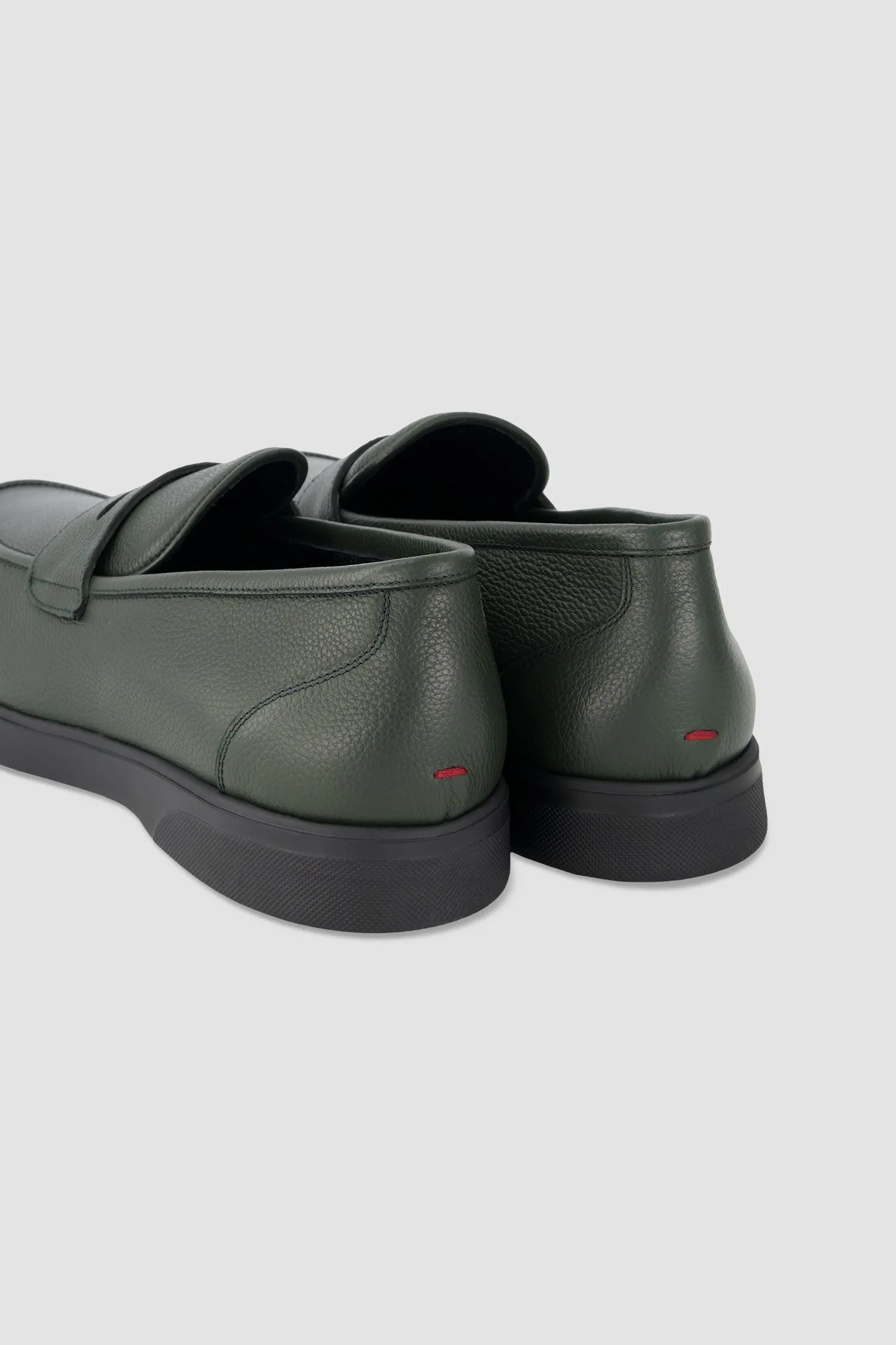 Kiton GreenFinch Leather Loafers