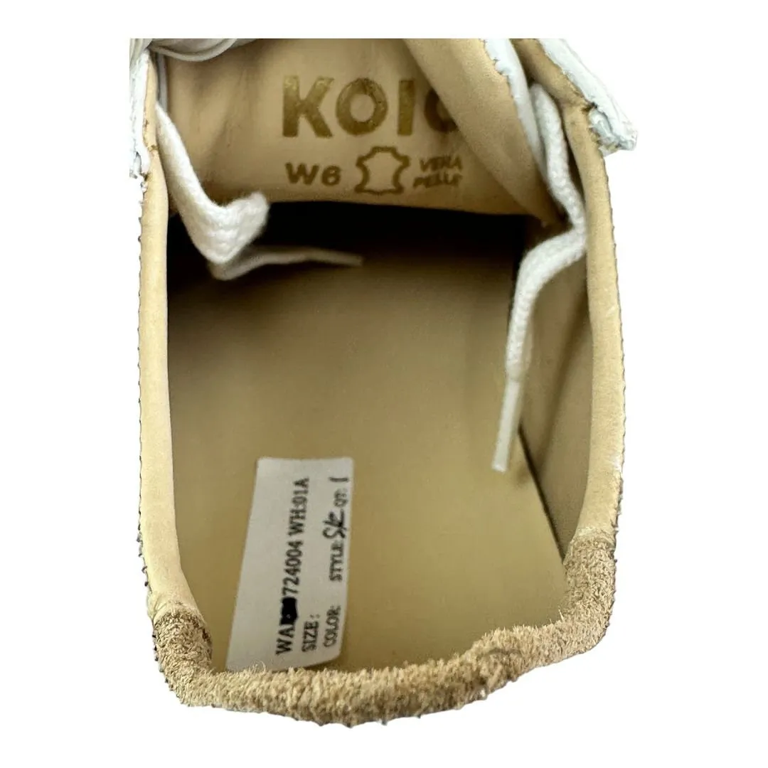 KOIO Women’s Mira Triple White Leather Low Top Sneakers Shoes