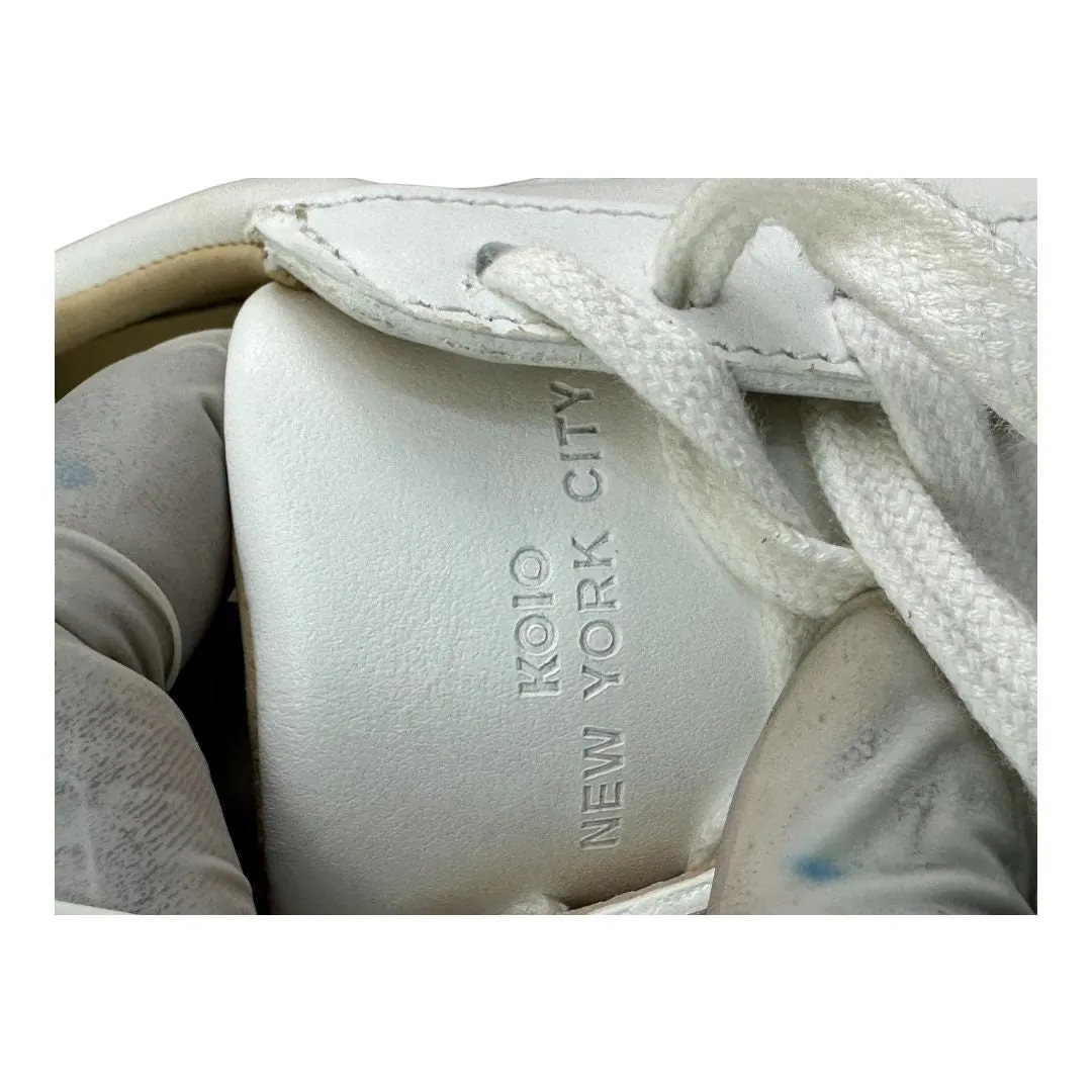 KOIO Women’s Mira Triple White Leather Low Top Sneakers Shoes