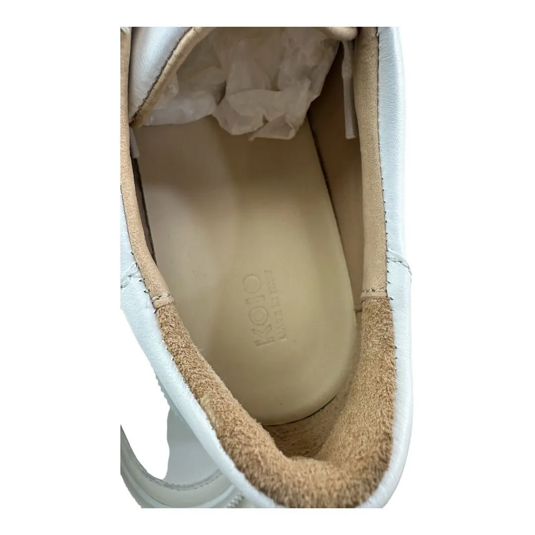 KOIO Women’s Mira Triple White Leather Low Top Sneakers Shoes