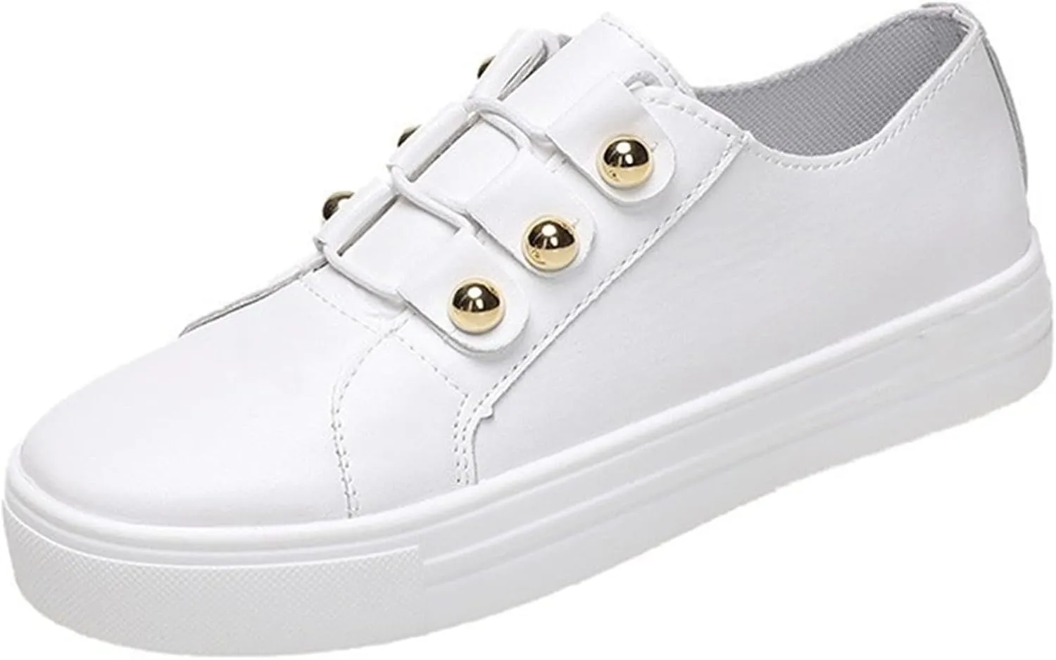 Ladmiple Womens Shoes Dressy Casual Loafers Leather Lace ups Walking Shoes Fashion Slip On Comfortable Platform Sneakers