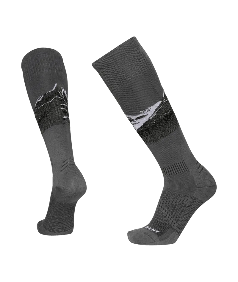 LE BENT Cody Townsend Pro Series Zero Cushion Snow Socks Gunmetal