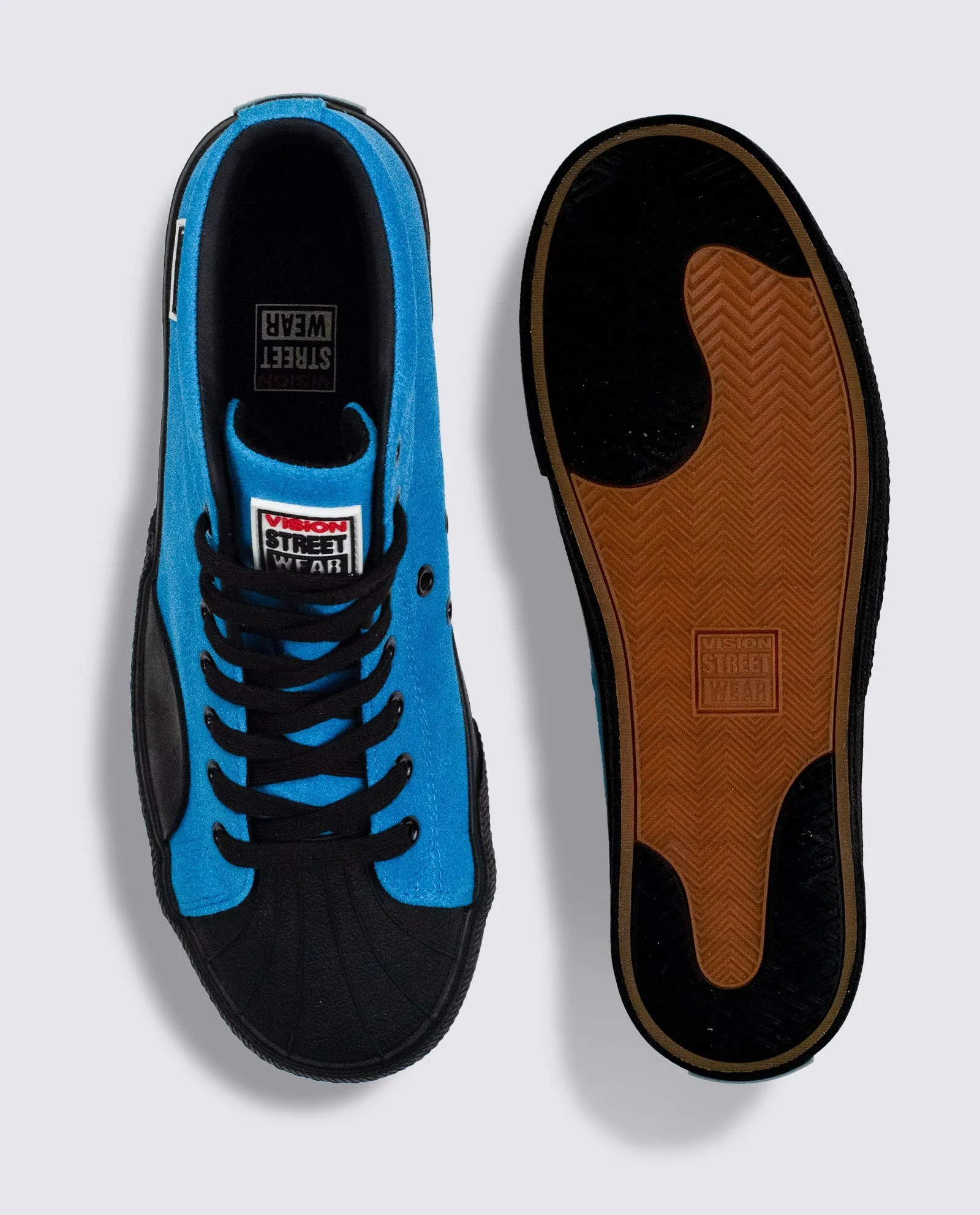 Teal High-Top Sneakers made of Premium Suede Leather